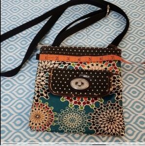 Fossil crossbody small bag colorful contrasting patterns
